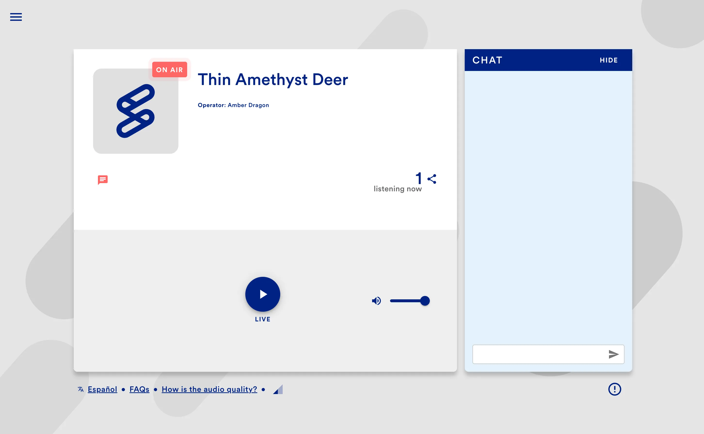Listener Audio Player